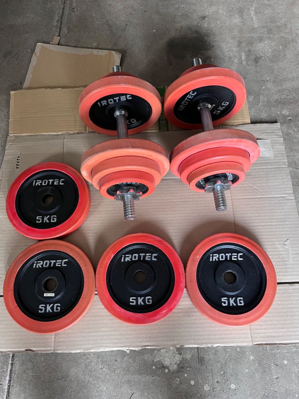 IROTEC ダンベルセット 55kg トレーニングベンチ付き IROTEC ダンベル