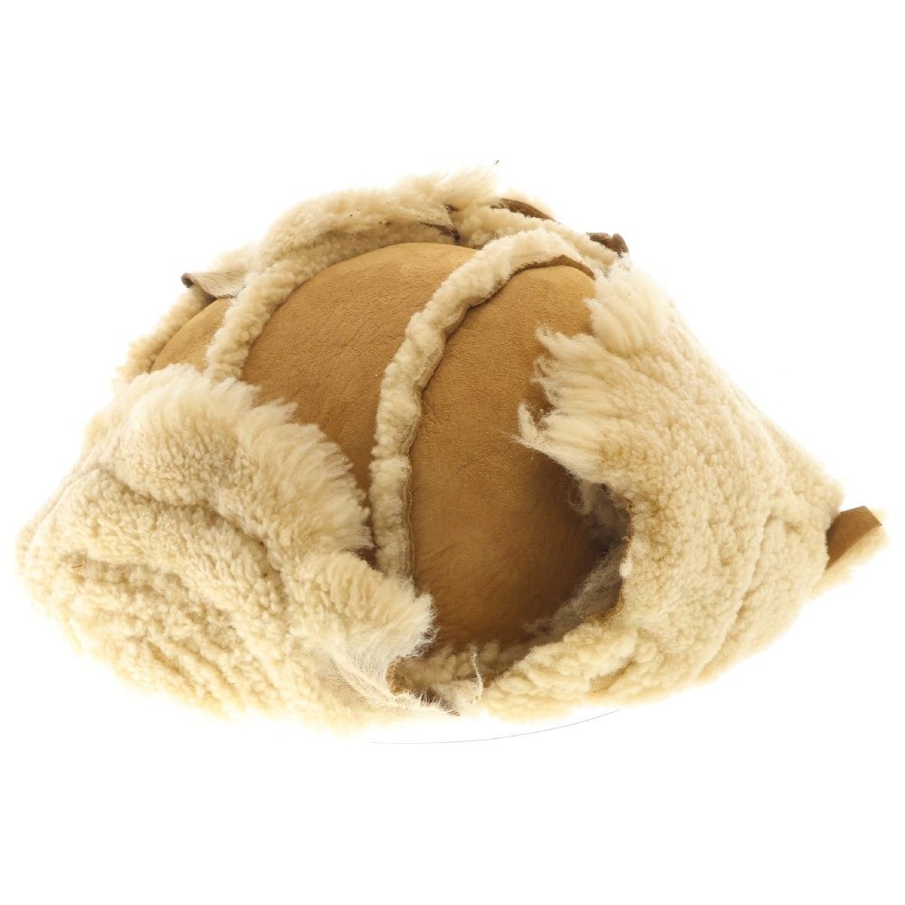 GOOD KARMA DEVELOPMENT (グッドカルマ ディベロップメント) MOUTON BOMBER CAP MOORE 切りっぱなし ムートン ボンバーキャップ ベージュ