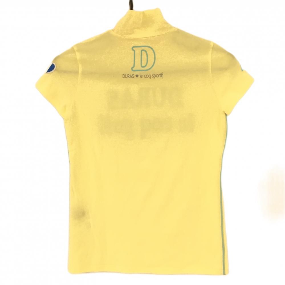 DURAS×ルコック ハイネックシャツ le coq sportif ルコック×DURAS 半袖ハイネックシャツ ピンク×黒