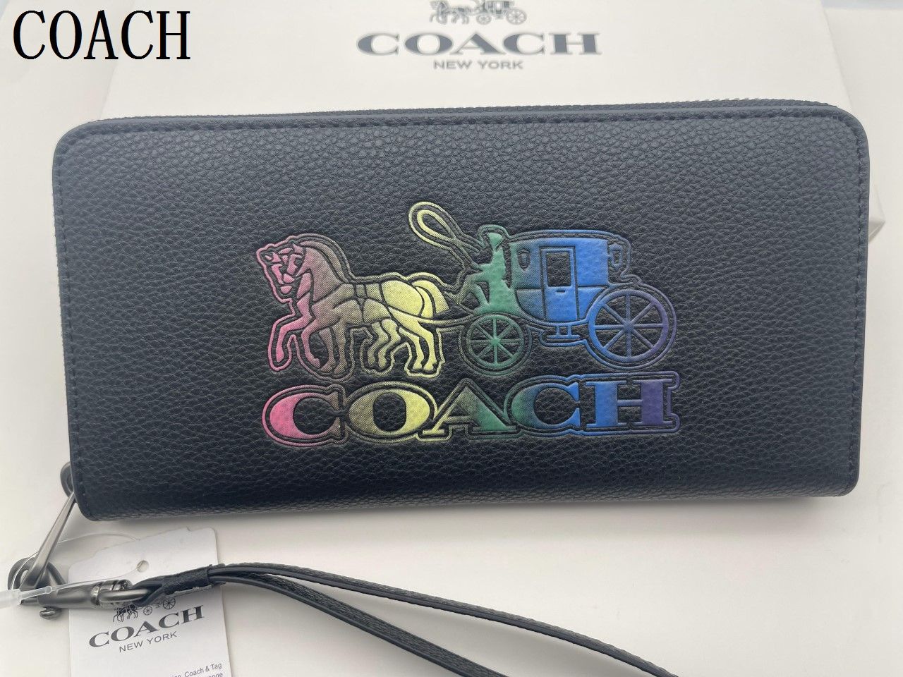 コーチ COACH 長財布 財布 シグネチャー アコーディオンラウンドジップ 