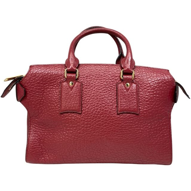 バーバリー 3990838 ミディアムクリフトン インシグネチャー ハンドバッグ レザー ボルドー BURBERRY
