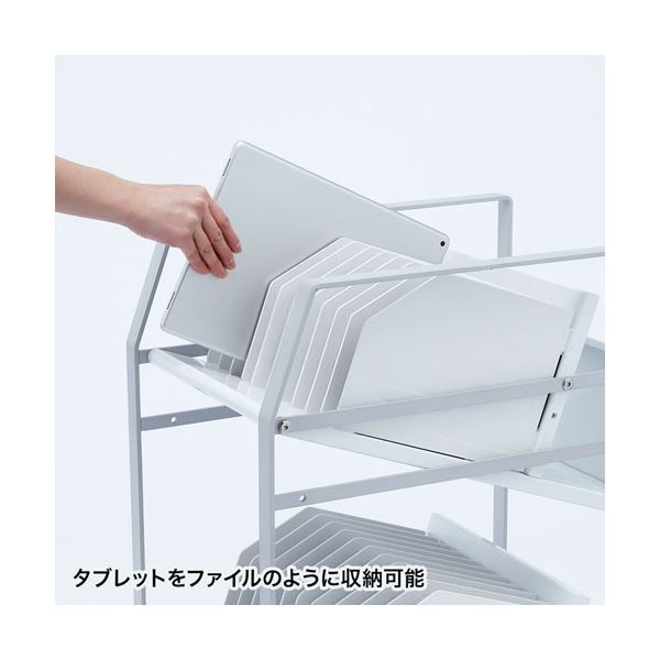 サンワサプライ タブレットワゴン 2段 RAC-TABWG2N 組立品