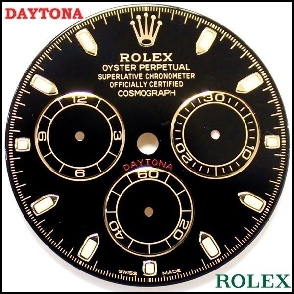 116528 116523 ROLEXデイトナ 純正品 ルミノバ夜光 ダイアル 黒文字盤