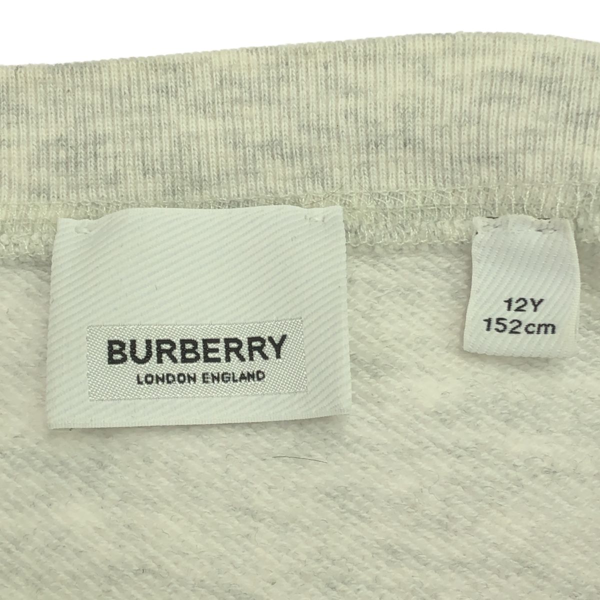BURBERRY バーバリー チェックスリーブ ロゴ グレー スウェット 