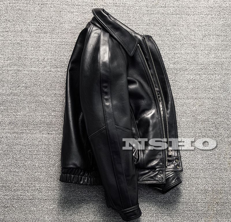 シープスキン 復刻30'sスタイル レトロ シングルライダース メンズ 革