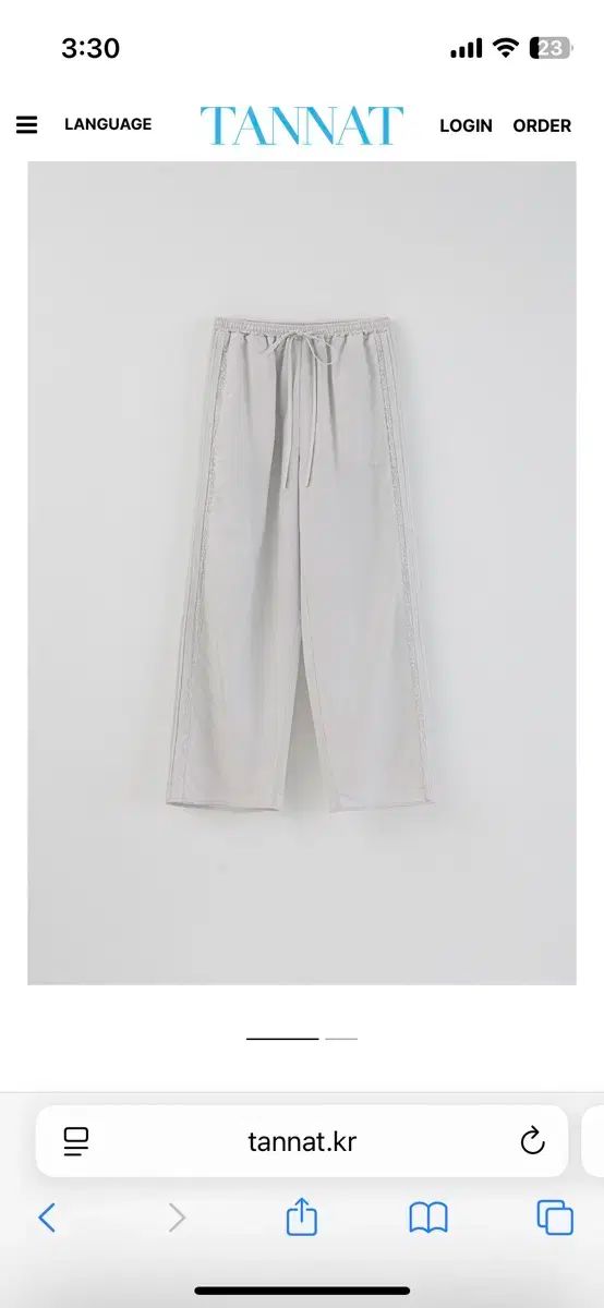 TANNAT バンディング レース パンツ グレー tannat lace pants