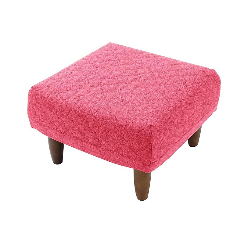 在庫セール セルタン 日本製 オットマン スツール 脚置き 和楽のため息 ローズピンク 高反発 A937a-OT-632RED_a1 1
