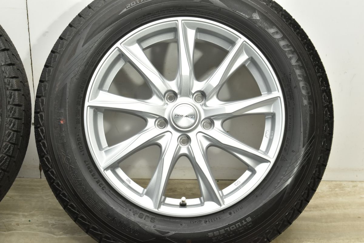 バリ溝 DUFACT 17in 7J 48 PCD114.3 ダンロップ ウィンターマックス SJ8 225 65R17 エクストレイル CX-5 CX-8 スタッドレス TRITUETUBI_COM