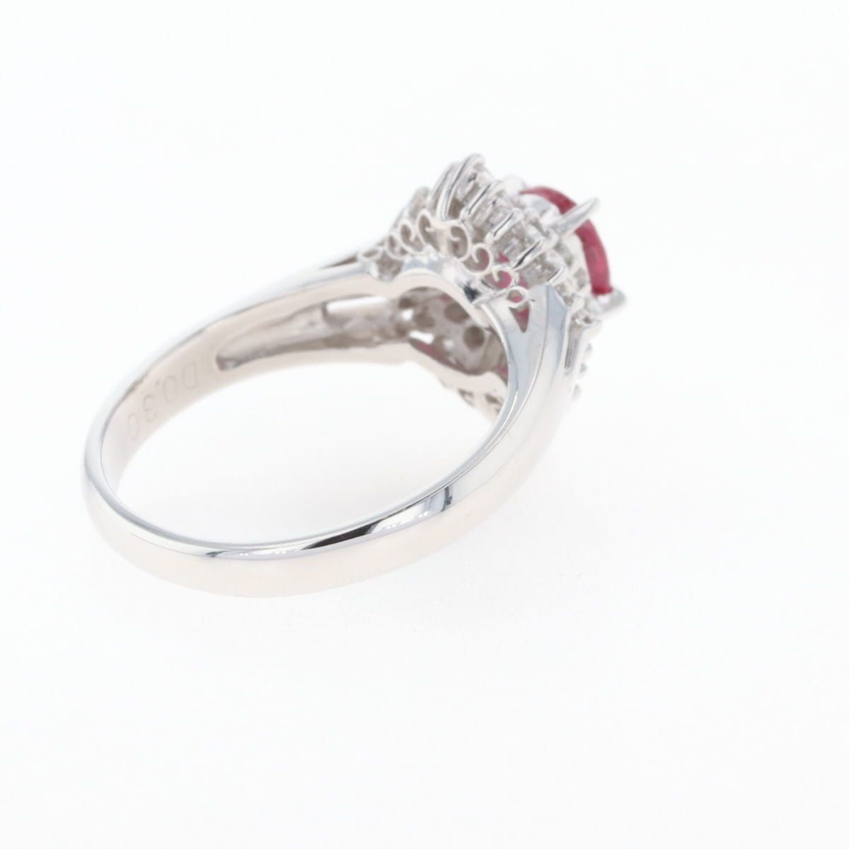 Pt900 フラワーモチーフ ルビー＆ダイヤモンド リング #11 楽天市場