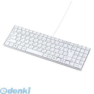 【新品・7営業日以内発送】サンワサプライ SKB-SL17WN USBスリムキーボード【テンキー付き】 ホワイト SKBSL17WN コンパクト 有線USBスリムキーボード パソコン周辺機器【沖縄離島販売不可】