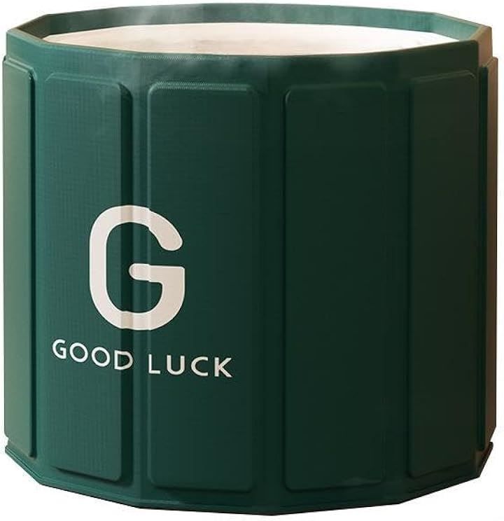 CLeDeL（クレーデル） ポータブルバスタブ ポータブル浴槽 お風呂 折り畳み浴槽 組み立て簡単 保温効果 5層構造 パネル 折りたたみ コンパクト プール サウナ 水風呂 災害時にも(グリーン,  Lサイズ(W 80cm x H 65cm))