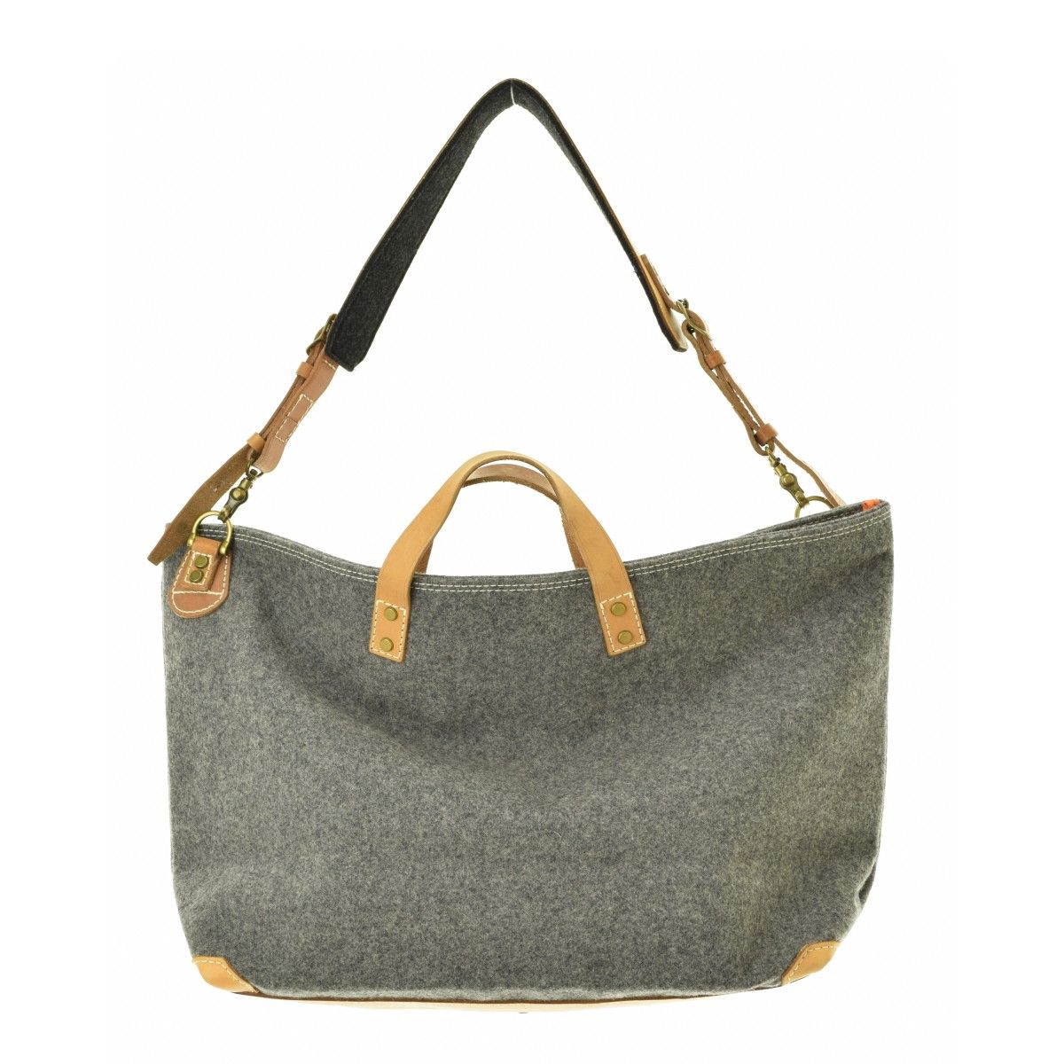 MASTER-PIECE×WOOLRICH】01631 レザー フェルトウール 2WAYトート 