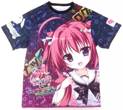 Tシャツ キャラクター 常磐久遠 フルカラーTシャツ ネイビー×ピンク Lサイズ ナツイロココロログ character1 2016グッズ
