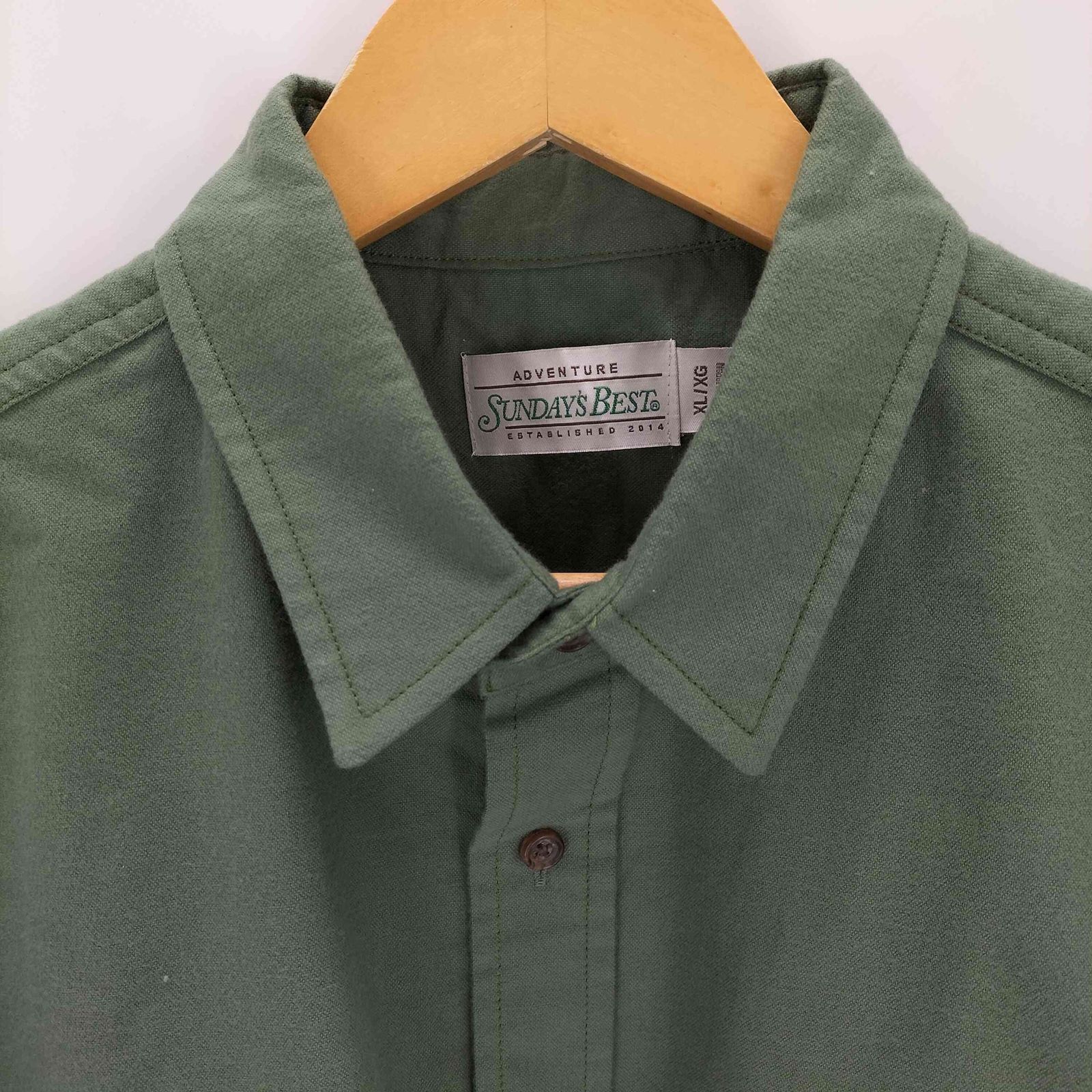 サンデイズベスト SUNDAYS BEST CHAMOIS SHIRTS TRAIL GREEN メンズ