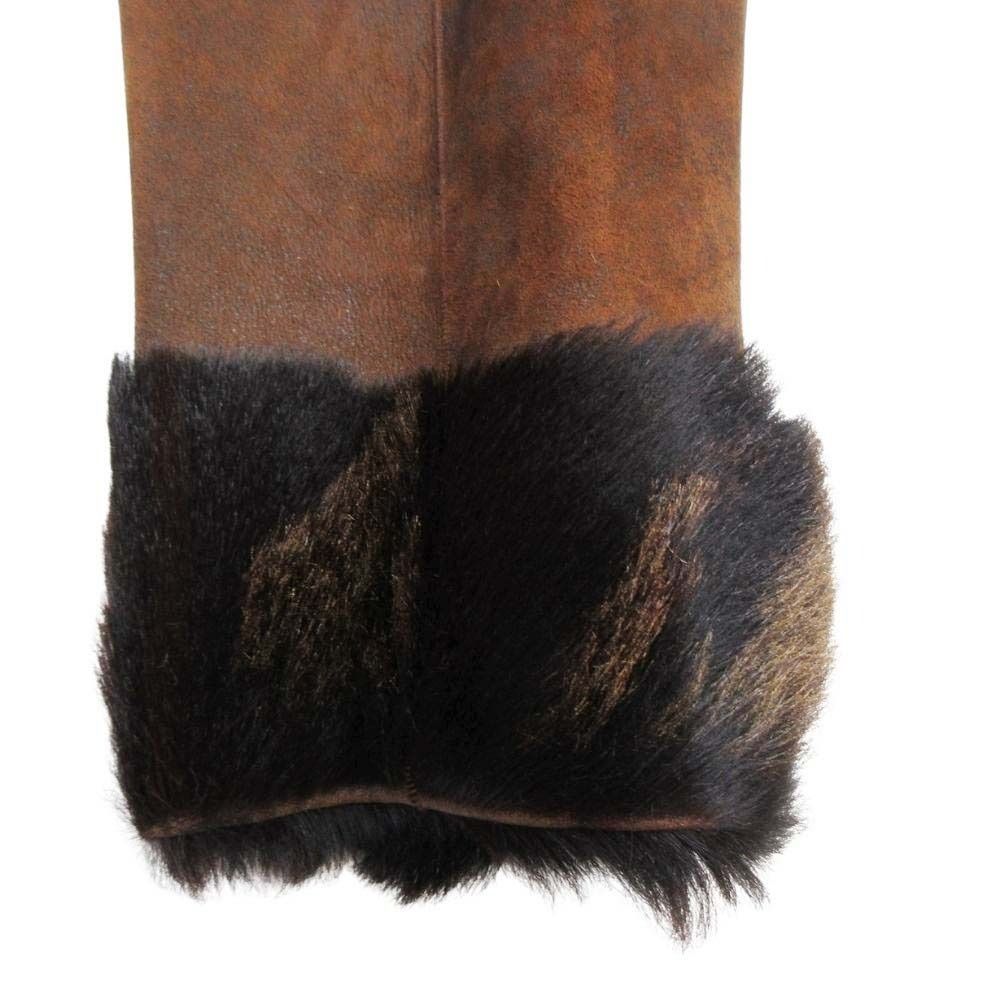 美品 HIROKO KOSHINO ヒロココシノ 山羊革 ジャケット ファー パッチ  