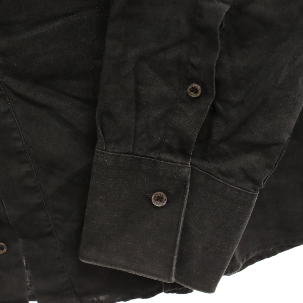 GUCCI - GUCCI グッチ フロントフリルデザイン長袖シャツ ブラック 303-0624-6332 GUCCI (グッチ) フロントフリルデザイン長袖シャツ ブラック 303