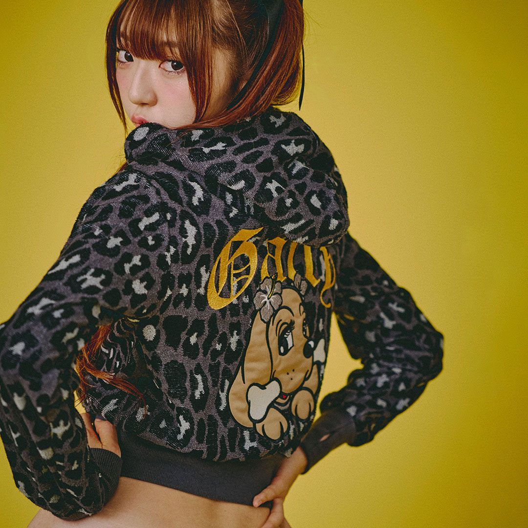 キャンディー ガルフィー CANDY GALFY フユGAL豹パーカー 153068 BLACK PINK BEIGE パーカー トップス ヒョウ柄 秋冬 ギャル ヤンキー 25 AW