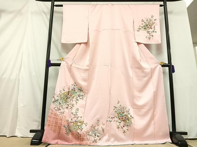 平和屋着物□訪問着 友禅 作家物 枝花文 暈し染め 正絹 逸品