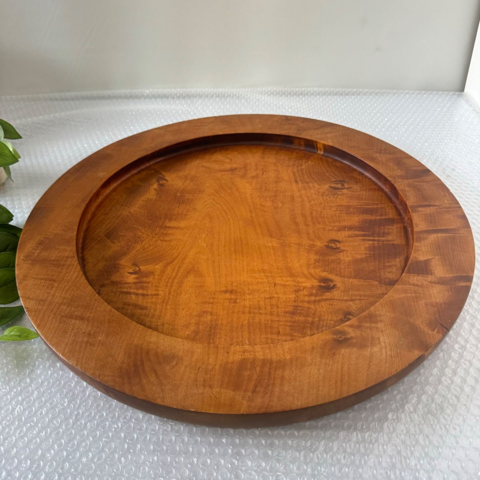 工場 丸盆 くり抜き木工品 虎杢目 Yahoo!オークション -「丸盆 杢」の