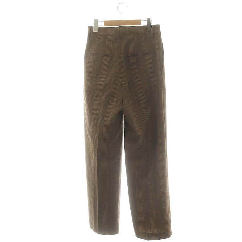 パンツ AURALEE BLUEFACED WOOLCHECK SLACKS BLUEFACED WOOL CHECK WIDE SLACKS (A21AP02CB) | AURALEE