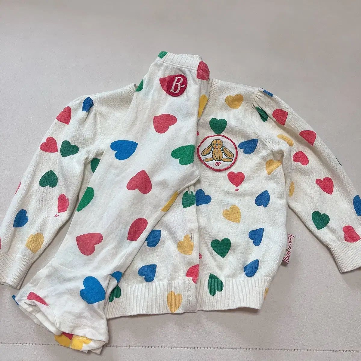BEBE DE PINO ベベデピノ ハート カーディガン レギンス セット 100