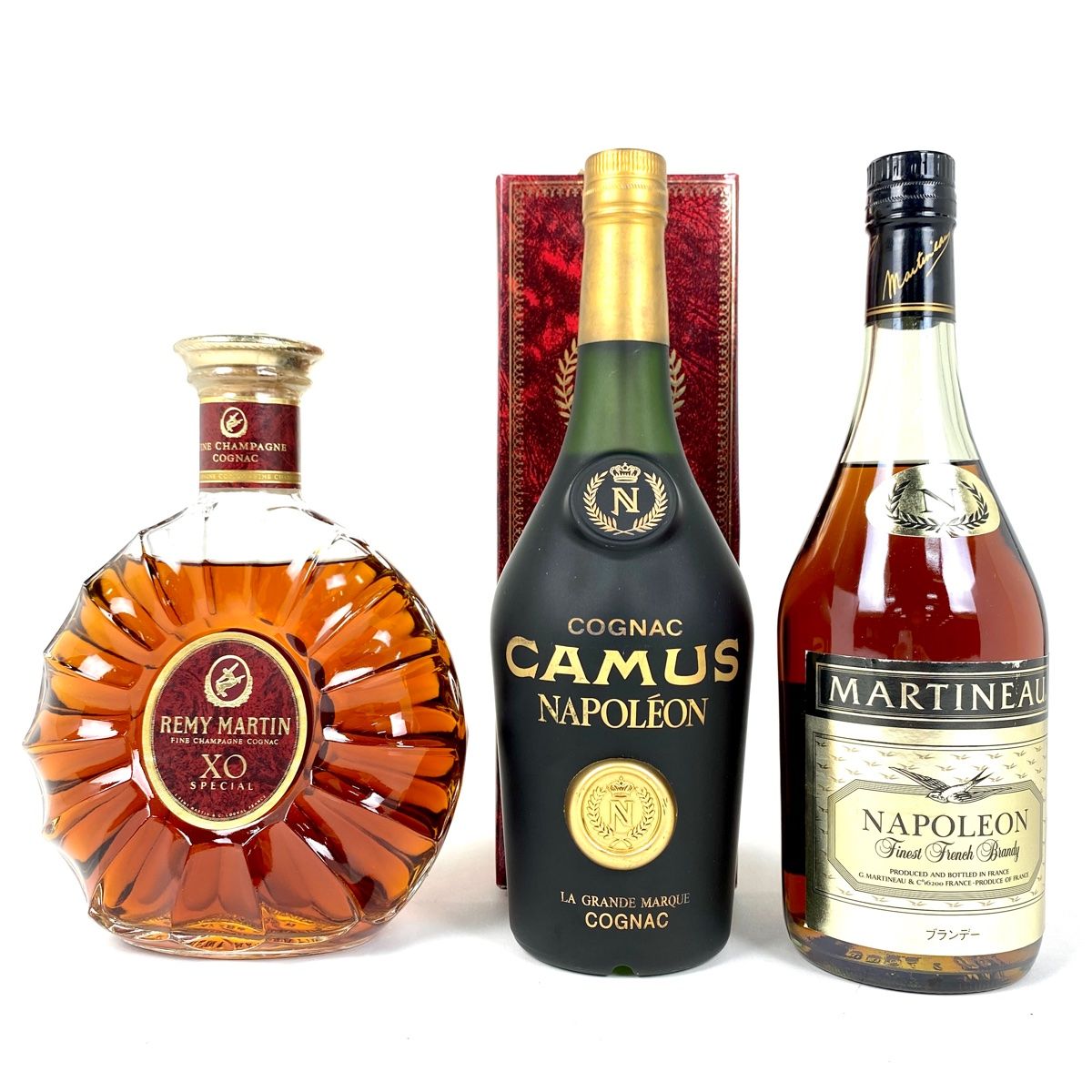 3本 MARTINEAU カミュ レミーマルタン コニャック 700ml ブランデー セット 古酒