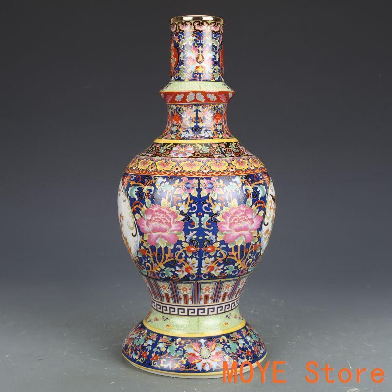景徳鎮の花瓶   装飾品 工芸品 美術品 置物 楽天市場】景徳鎮 粉彩花文変り角花瓶 全高44cm 中国 希少