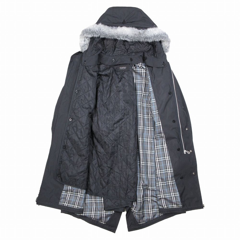 ⭐良品⭐BURBERRY BLACK LABEL ノバチェック モッズコート BURBERRY BLACK LABEL バーバリーブラックレーベル ノバチェック柄