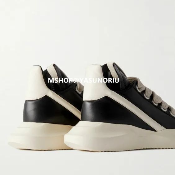 Rick Owens GETH RUNNER リックオウエンス ゲスランナー ジャンボシューレース レザースニーカー EU43 - メルカリ