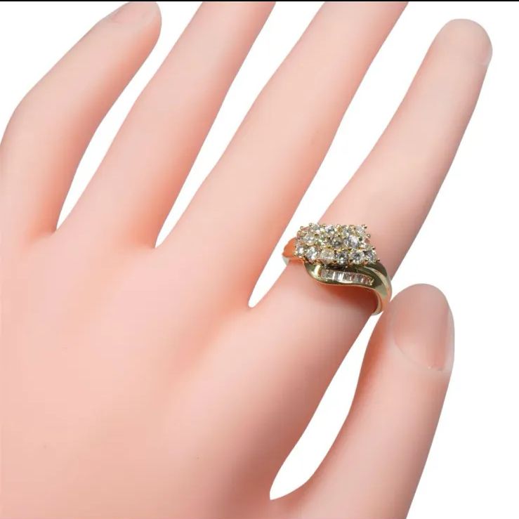 ダイヤ リング K18 ダイヤモンド 1.00ct 指輪18金メレ 1ct - メルカリ