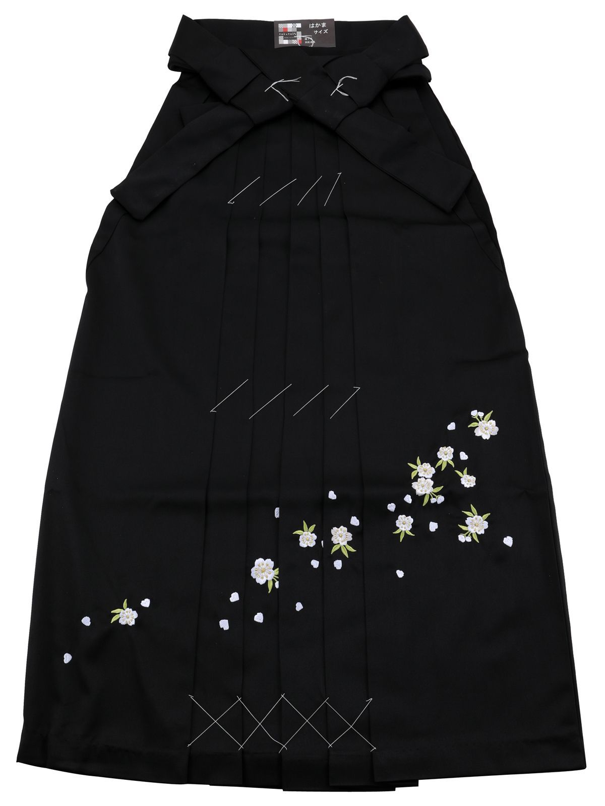 新品】 袴(黒) さくら刺繍 はかま ブラック 単品 S~Lサイズ 新品】 袴(黒) さくら刺繍 はかま ブラック 単品 S~Lサイズ