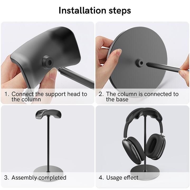 AirPods Max 対応 アルミ合金 マウント 卓上スタンド ホルダー AirPods Max 対応 アルミ合金 マウント 卓上スタンド ホルダー