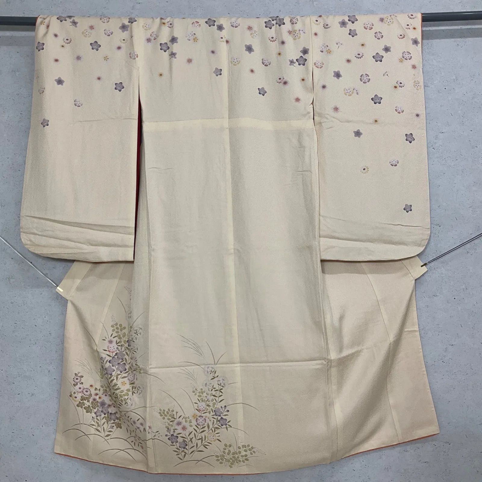 ◆kimono one◆7歳くらい用◆女の子着物◆正絹◆子供着物◆七五三◆袷◆襦袢付き◆裄59.5㎝肩丈136.5㎝◆七五三お詣り女の子着物こどものひお正月卒業式十三詣り◆G307