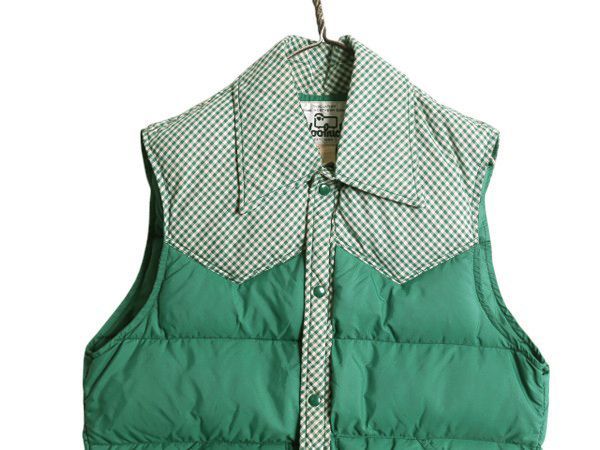 Woolrich 70 年代　ビンテージ スナップボタン ダウンベスト M お得なクーポン配布中!】 70s ウールリッチ ナイロン ダウン
