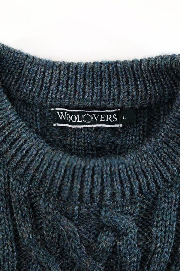 Used 90s-00s WOOLOVERS British Wool Fisherman Knit Size L 古着 