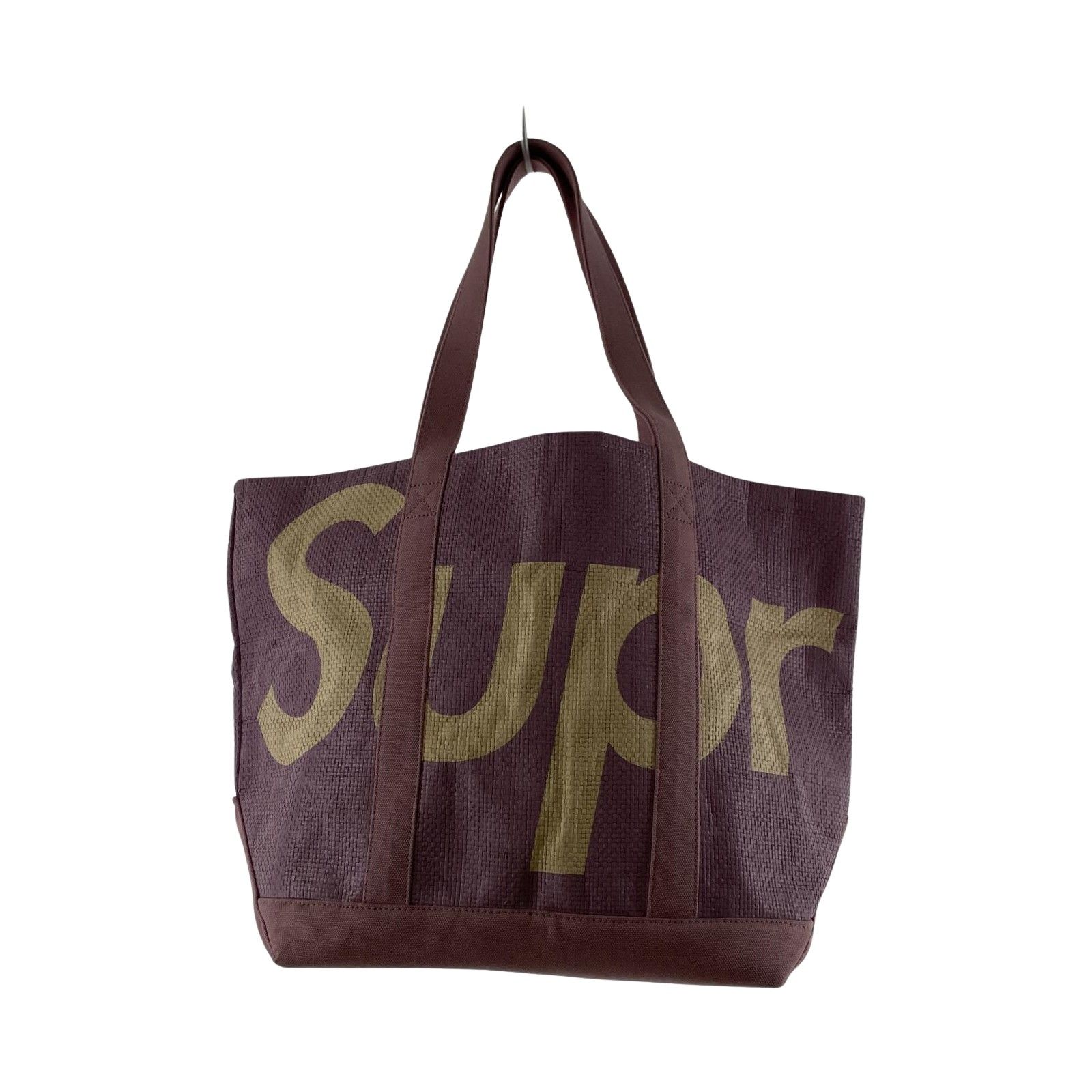 シュプリーム ロゴプリントラフィアトートバッグ Supreme シュプリーム 
