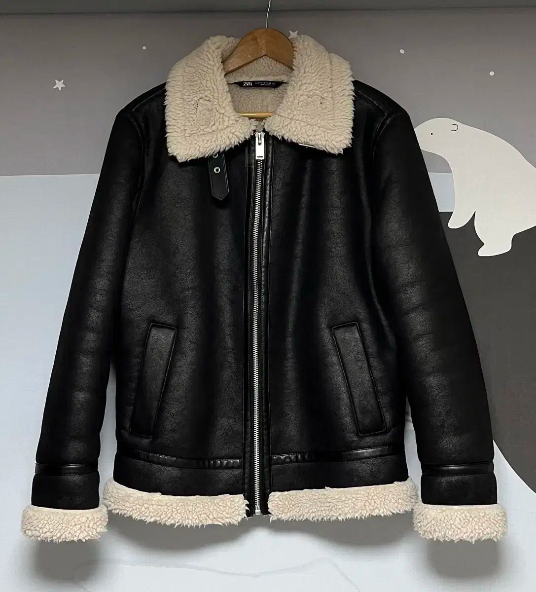 完売品！ZARA ザラ ムートンボアジャケット ボンバージャケット　ブラウン　L フライトジャケット \u2013 レディース | ZARA 日本 403 完売品⁄極美品 XL