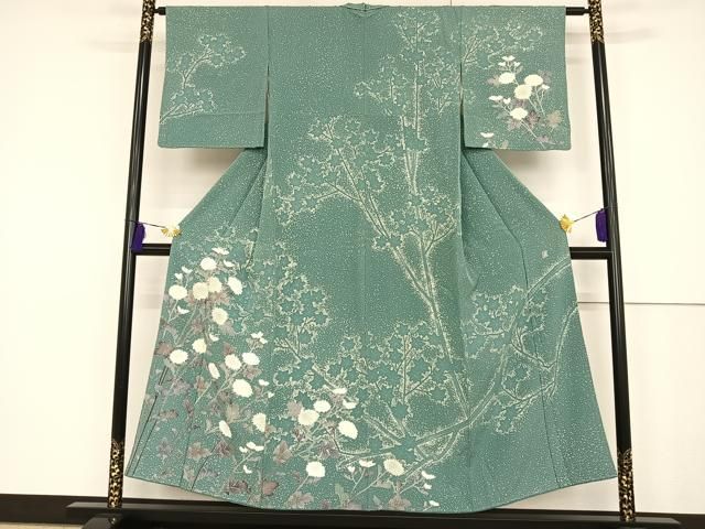 平和屋着物○訪問着 作家物 枝菊 蒔糊散らし 金彩 正絹 逸品  