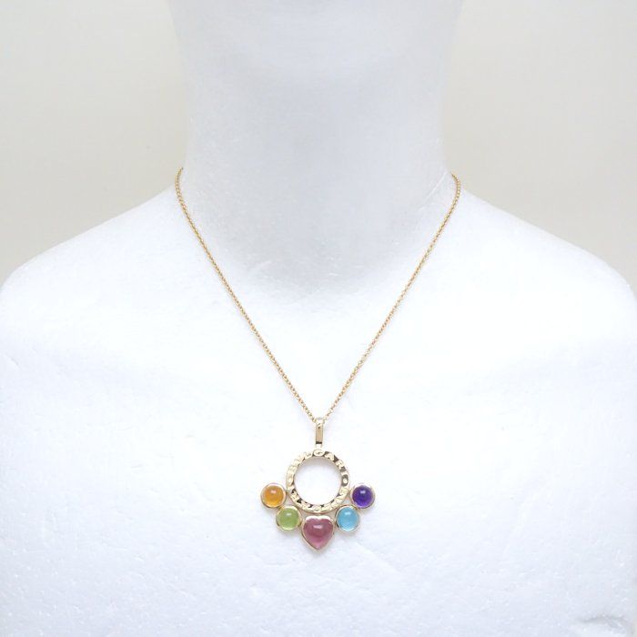 でおすすめアイテム。 BVLGARI ブルガリ アレグラ ネックレス マルチストーン K18YG ネックレス