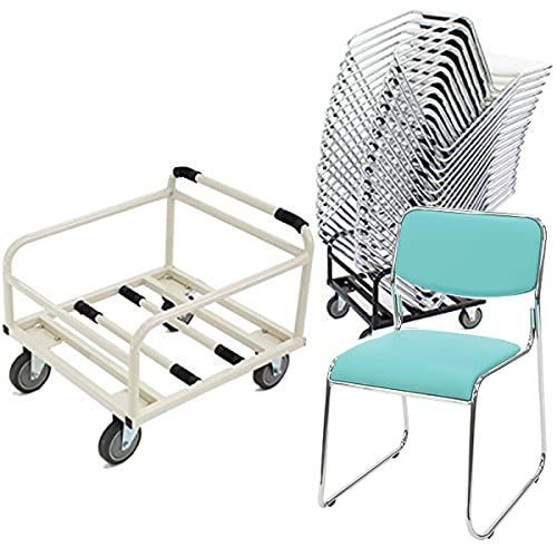 12脚セット+収納台車 カラー選択可能 ミーティングチェア 会議イス