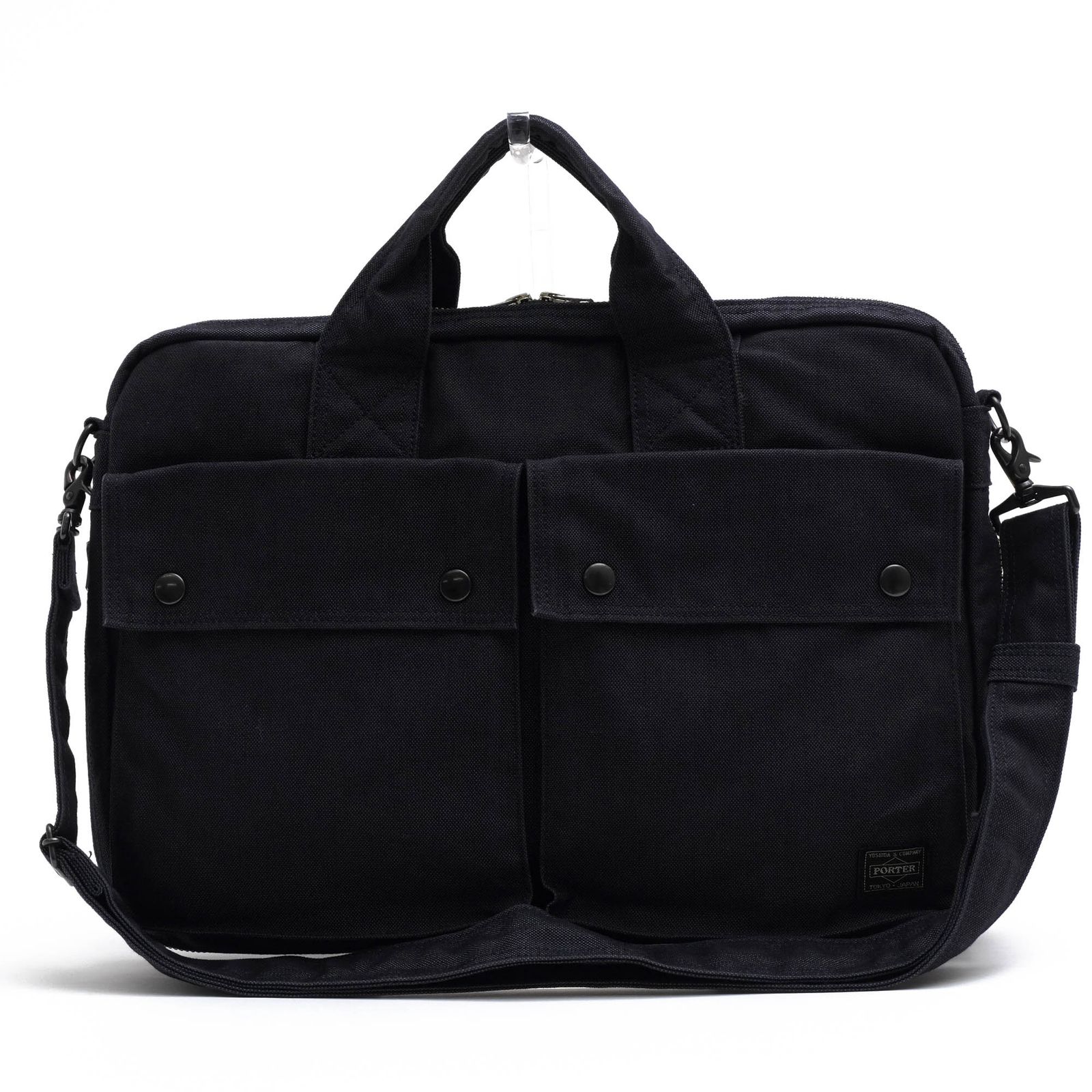 ポーター 吉田カバン／PORTER バッグ ブリーフケース ビジネスバッグ 鞄 ビジネス メンズ 男性 男性用 コットン 綿 キャンバス ネイビー 紺  592-06363 SMOKY 2WAY BRIEFCASE スモーキー マチ拡張 2WAY シ