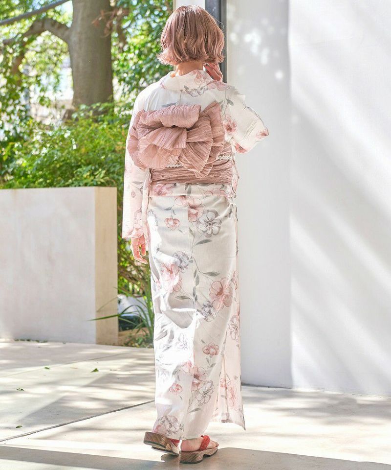 Dita浴衣　桜梅桃李 腰紐なし 2025 浴衣5点セット(ゆかた・帯・下駄・着付けマニュアル