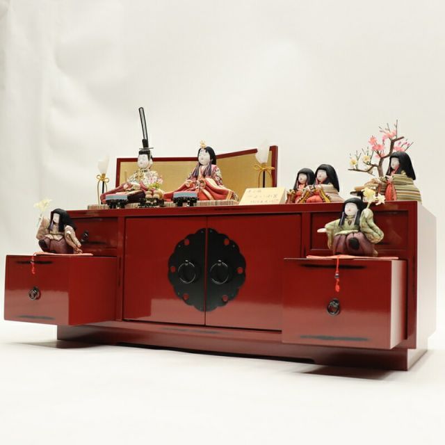 ひな人形：柿沼東光作 やよい小筐 収納木目込七人飾 【公式通販】