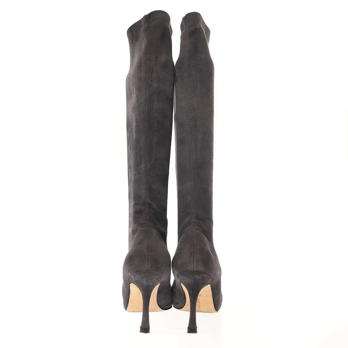 MANOLO BLAHNIK マノロブラニク スエード ロング ブーツ 37 【公式通販】