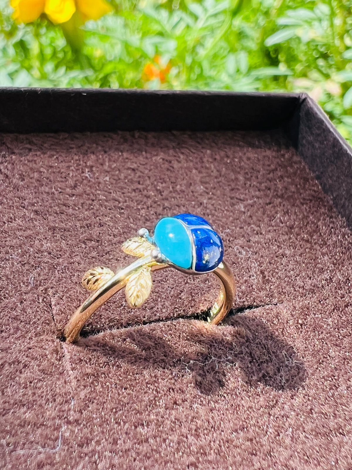 てんとう虫?k18ピンキーリング