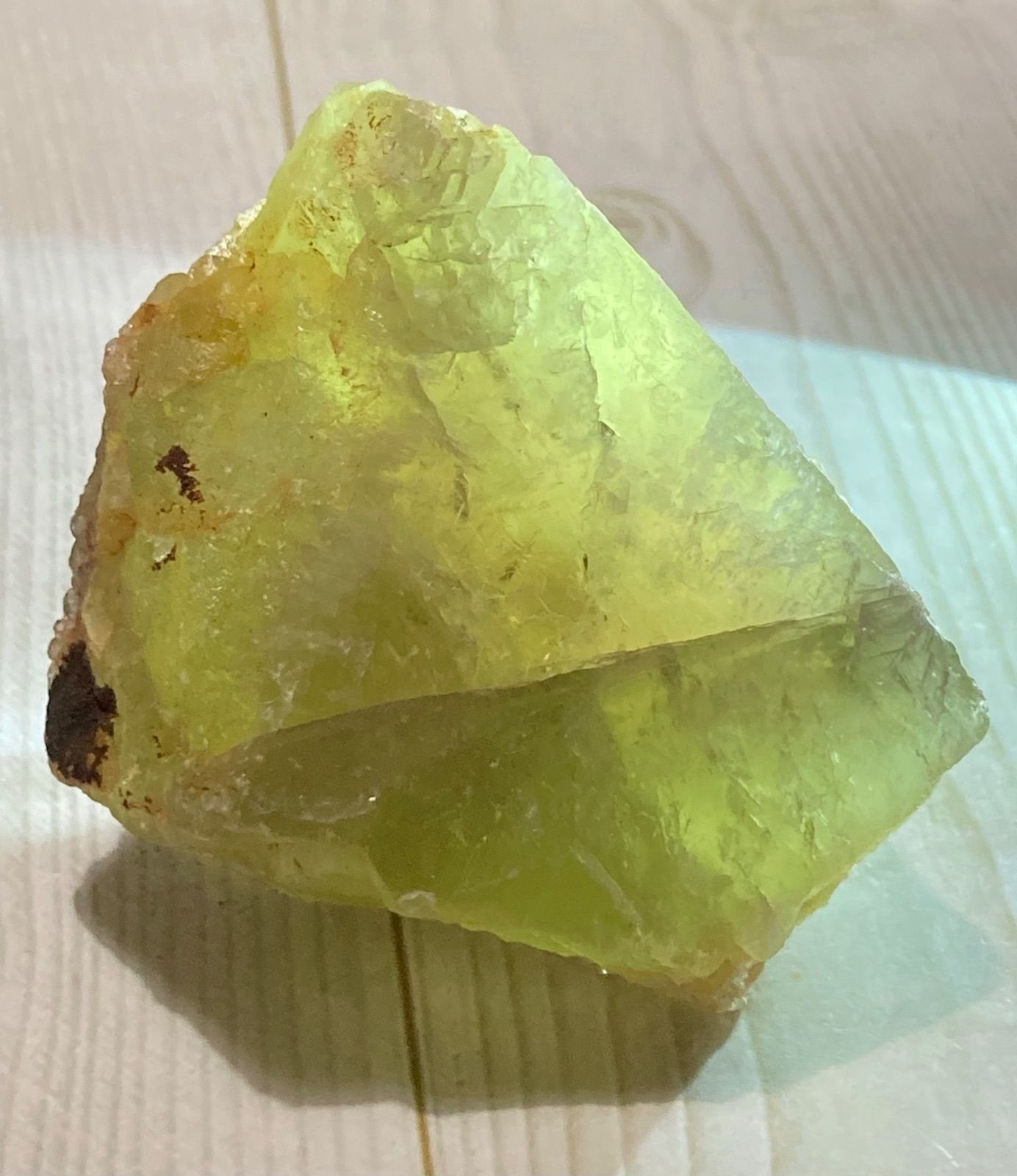 クォーツ オン フローライト 蛍石 ラフストーン 原石 クラスター 水晶