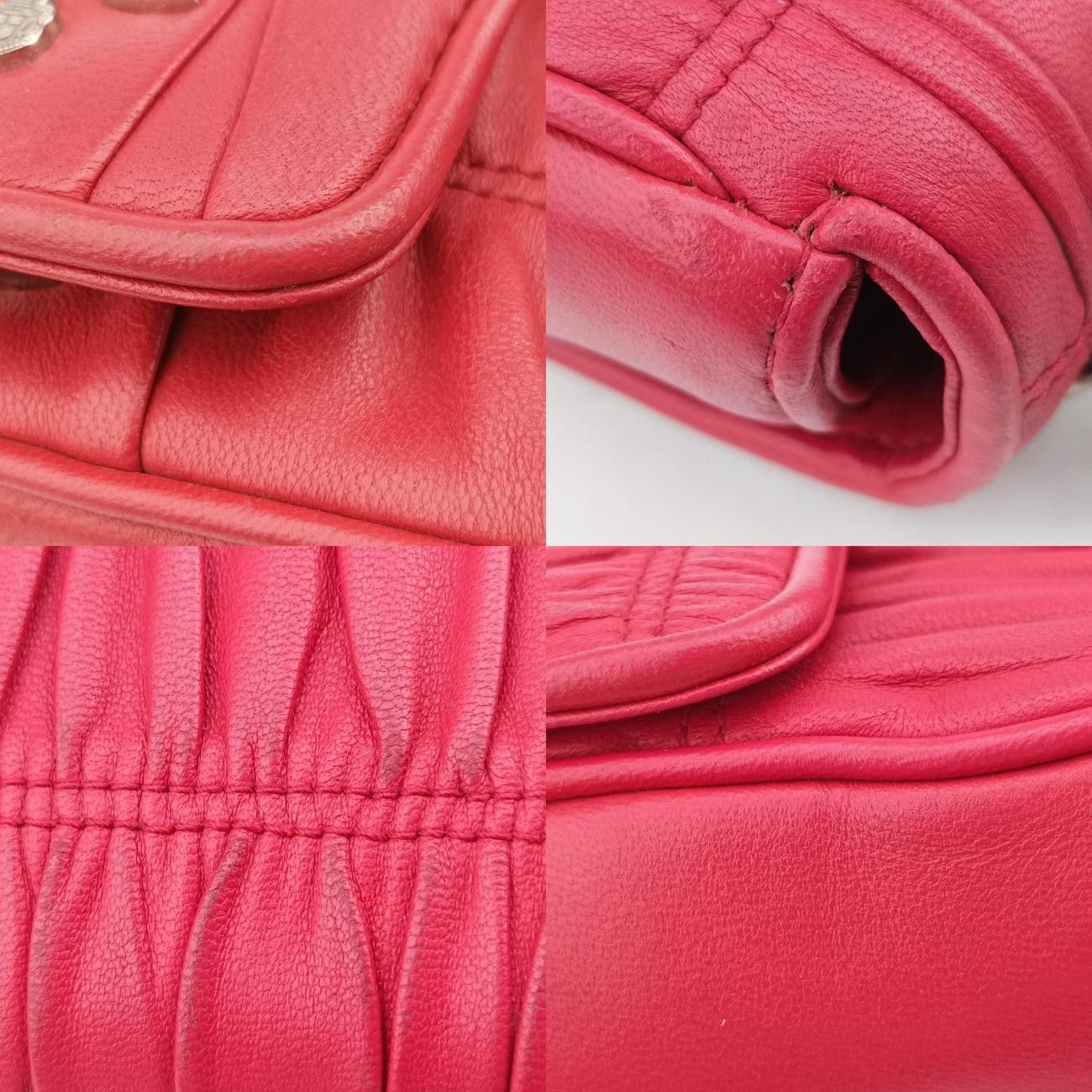 プラダPradaナッパ ゴーフルレッドラムスキン1BD140197 DECORATOM_COM_BR