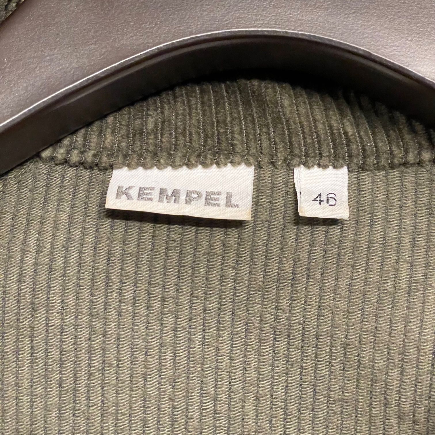 MADE IN GERMANY製 KEMPEL コーデュロイライダースジャケット オリーブ 
