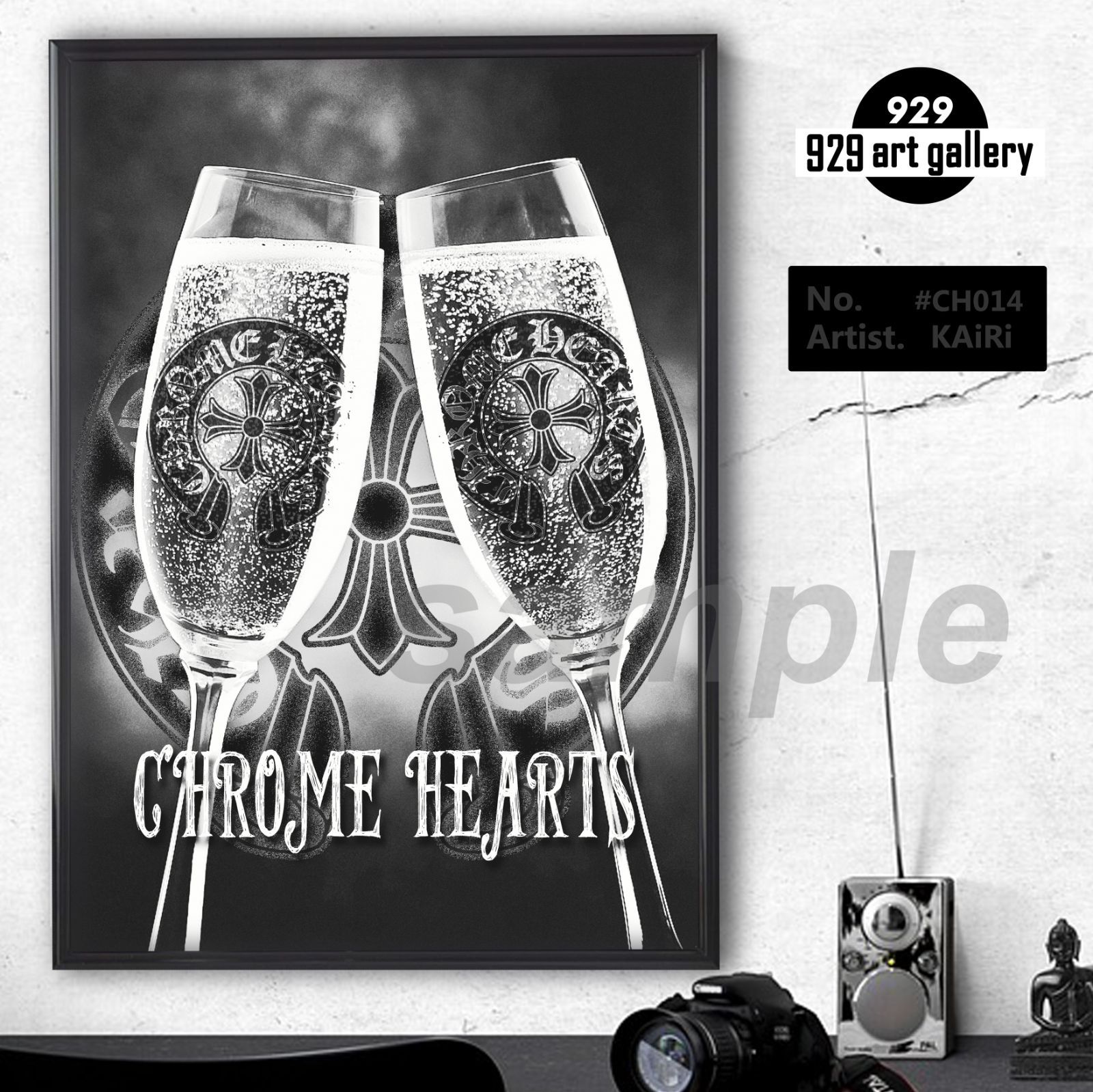 CHROME HEARTS type☆オマージュアートインテリアポスター＃335