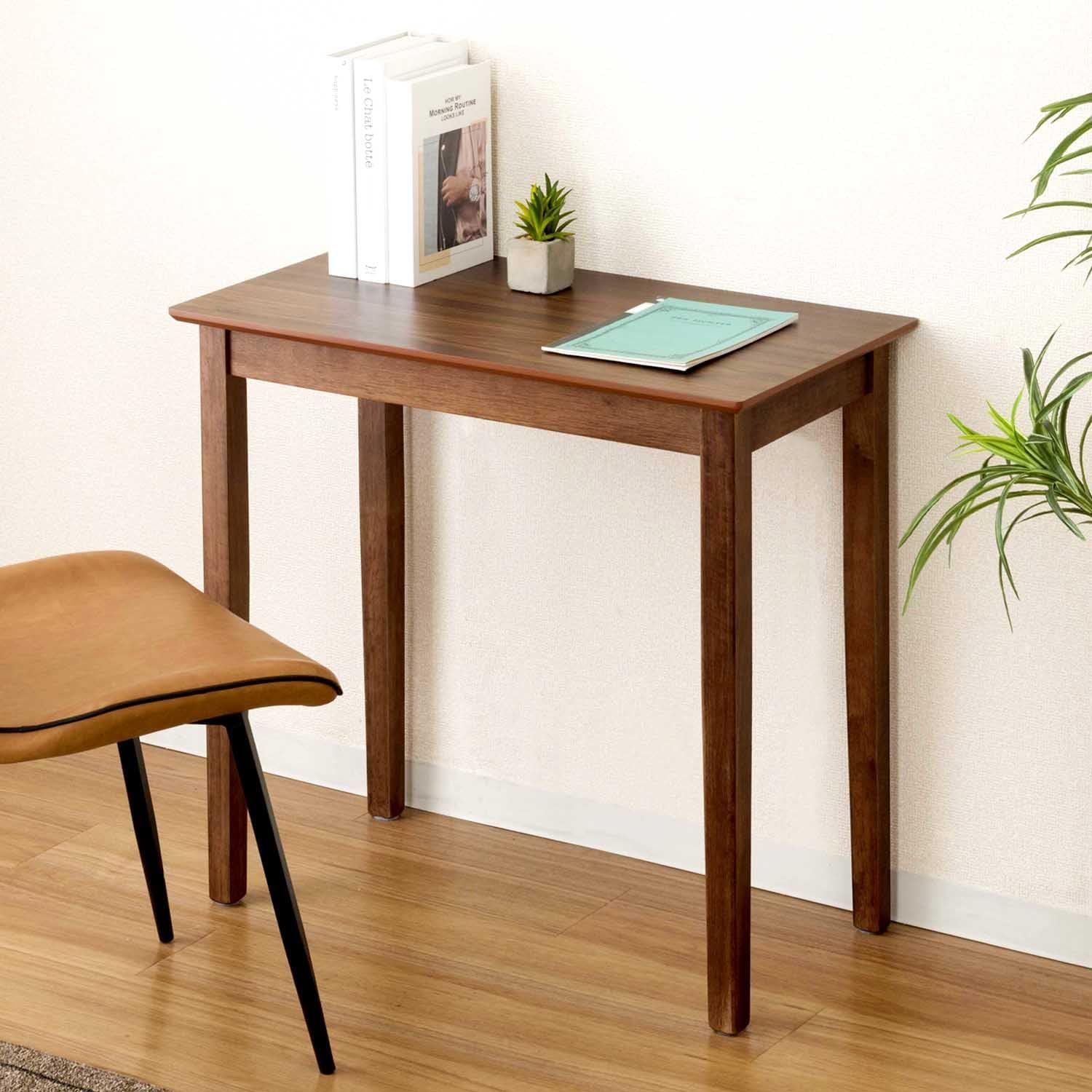 特価　コンパクト テーブル 一人用 幅75cm デスク 奥行40cm ダイニング 高さ70cm ブラウン パーソナルテーブル ダークブラウン 木製 ドウシシャ PT7540-BR